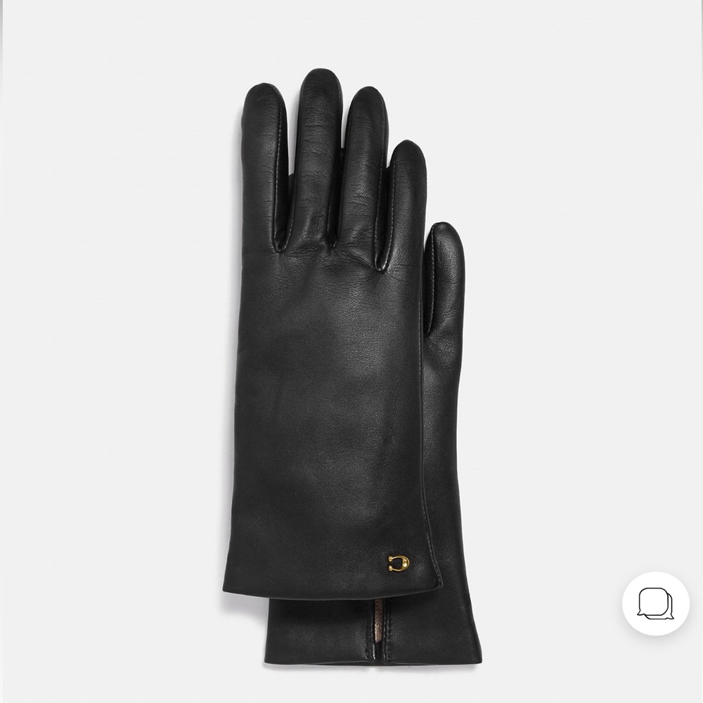 Leather coach gloves